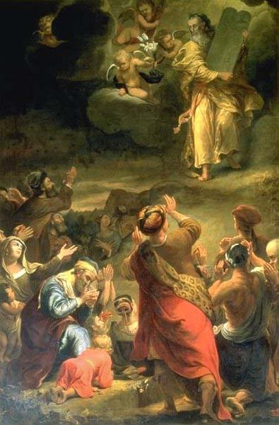 Ferdinand bol Mozes toont de Israelieten de Tafelen der Wet China oil painting art